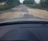 Разбит път в Пловдивско