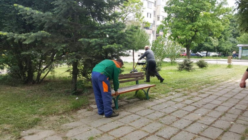 пловдивския квартал bdquoзападенldquo поправят елементи парковата среда удобсттво гражданите