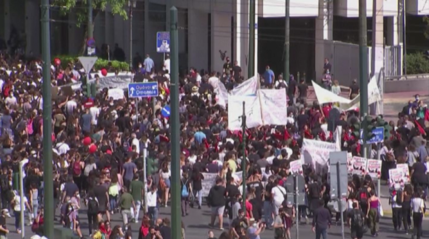 В Гърция протести на ученици блокираха училища