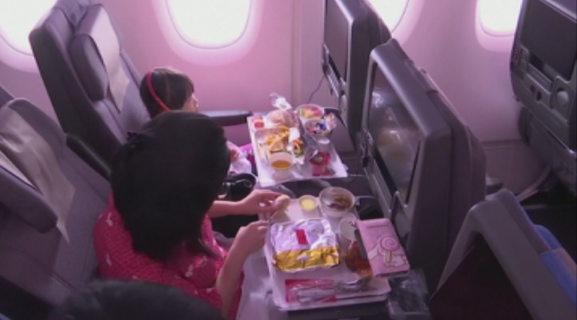 Любители на летенето се събраха на вечеря в ресторант в приземен самолет