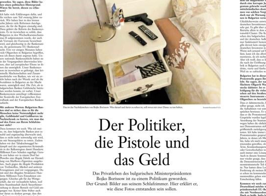 "Политикът, пистолетът и парите" - премиерът Борисов с интервю за "Франкфуртер Алгемайне Цайтунг"