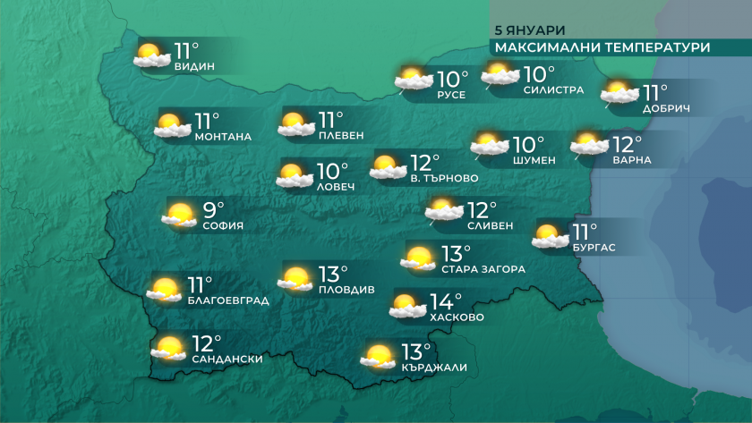 В западните райони валежите ще спрат след полунощ, в Източна България - утре