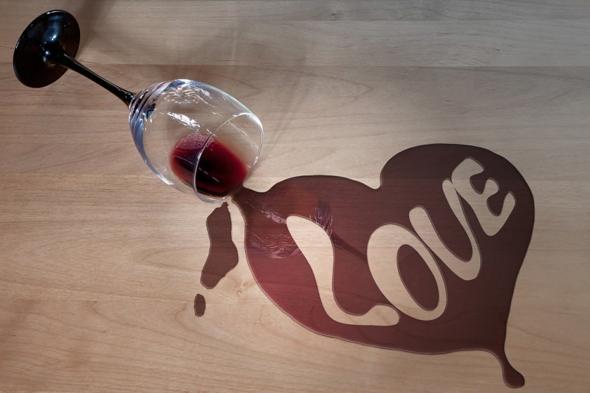 денят влюбените празник любовта виното