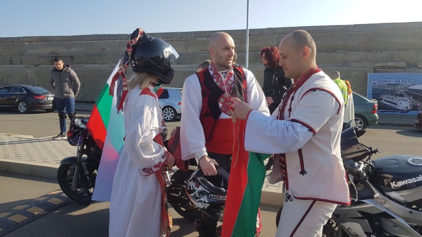 Шествие на рокери в Бургас по случай Трети март