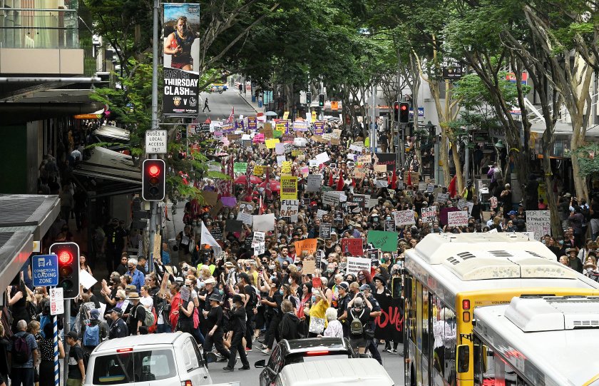 Протести срещу насилието над жени в Австралия