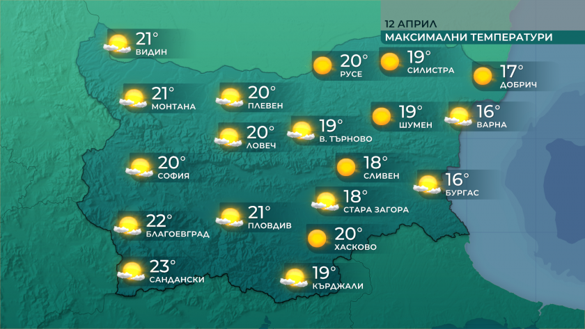 Днес ще е предимно слънчево. Ще духа слаб до умерен