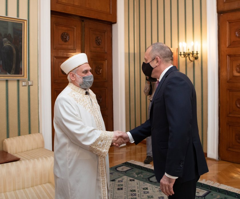 Президентът Румен Радев се срещна днес с Главния мюфтия на