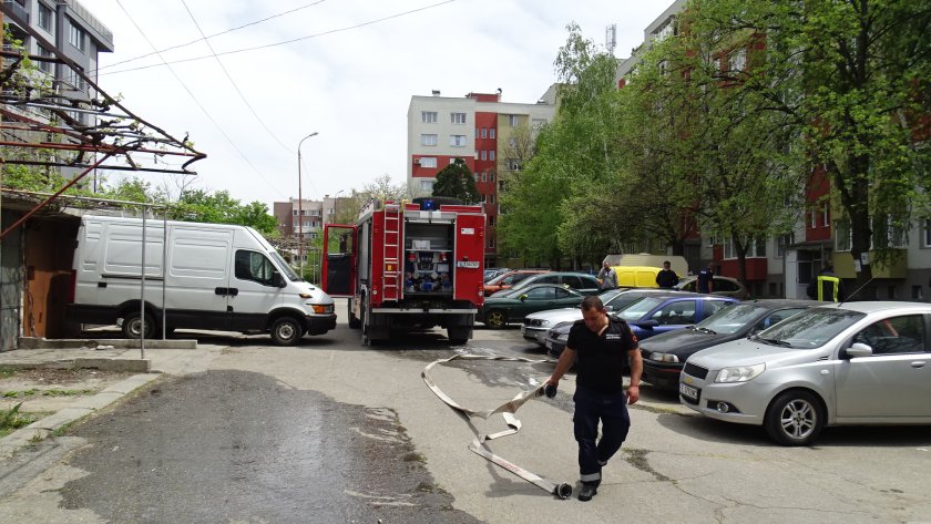 жена обгазявания пожар заради късо съединение телевизор