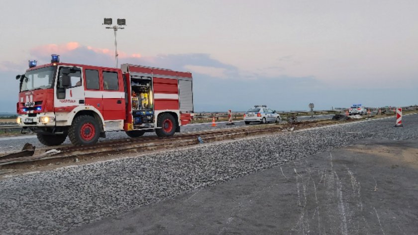 Катастрофа със запален ТИР при 50-я километър на магистрала Тракия