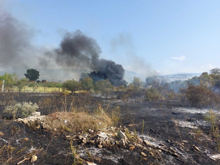 пожар горя пловдивското село първенец