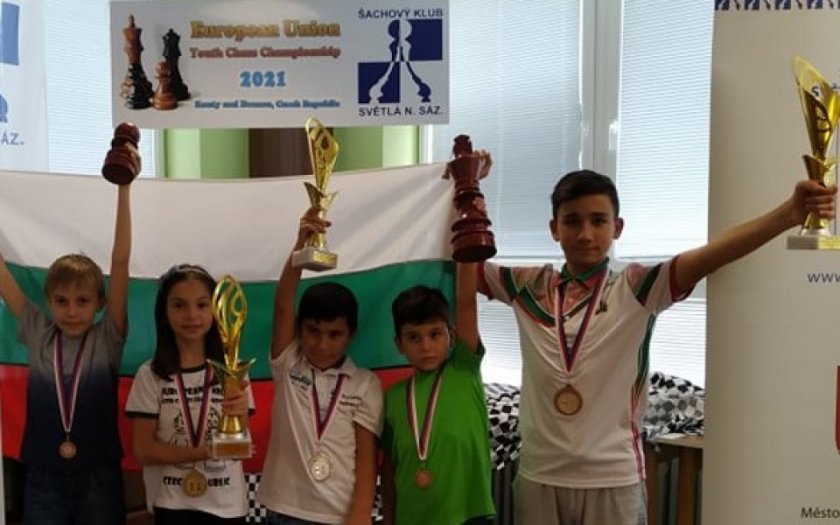 българчета спечелиха пълен комплект медали първенството шахмат европейския съюз