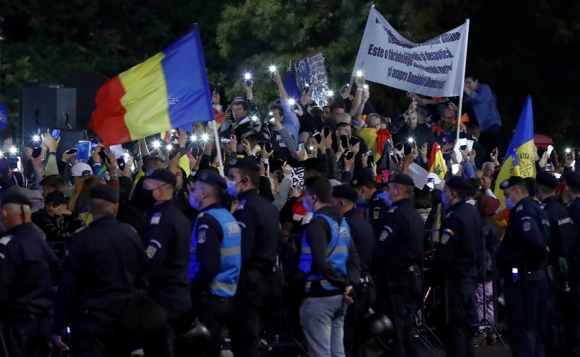 протест ковид мерките румъния