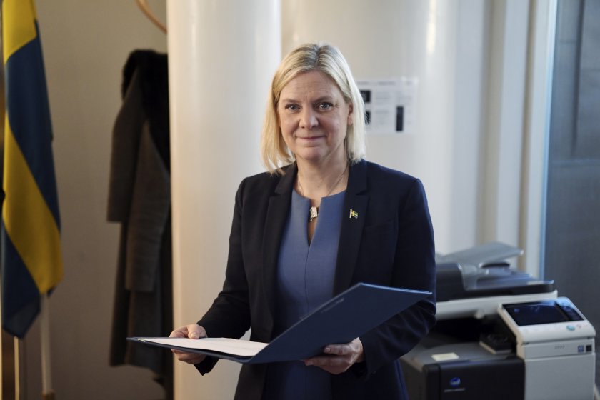 първи път историята жена премиер швеция