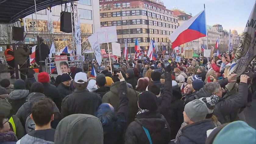 Протести срещу задължителната ваксинация в Чехия