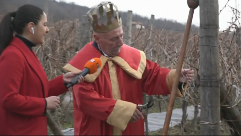 Навръх Трифон Зарезан екип на БНТ се срещна с царя