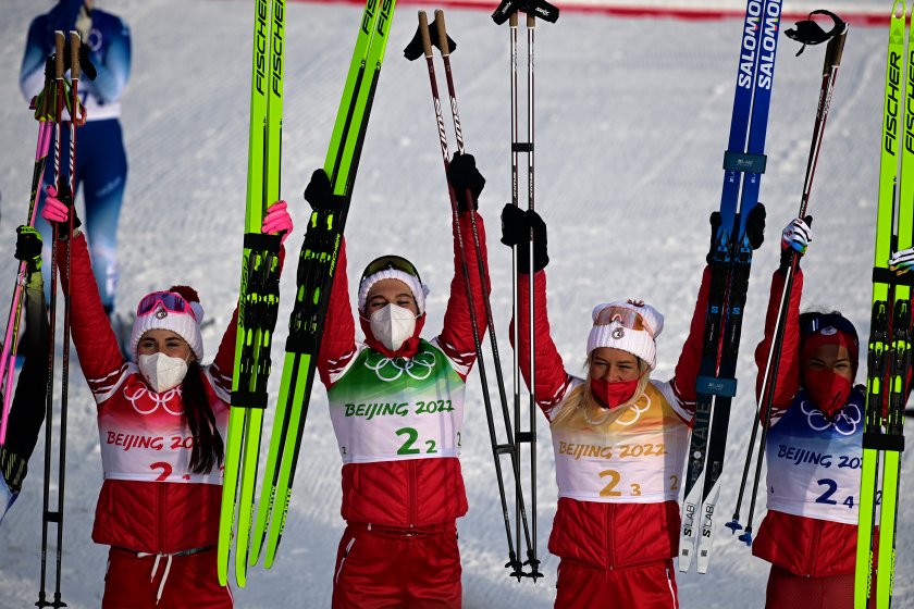 отборът русия спечели щафетата жените ски бягането