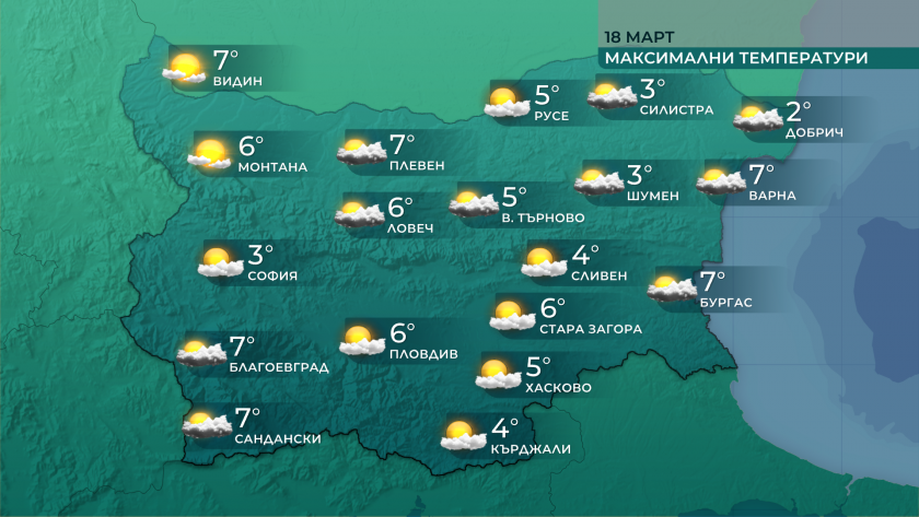 Днес облачността ще е разкъсана, над планинските и източните райони