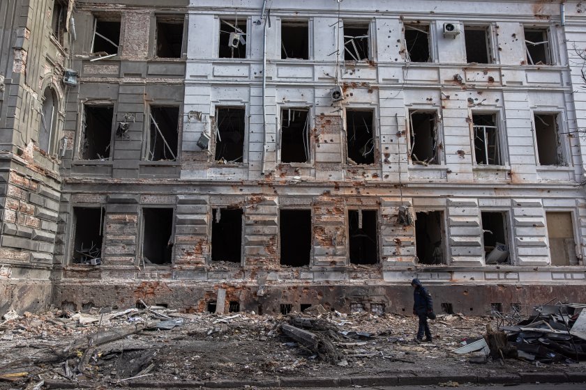 Град Харков в Украйна е един от тежко пострадалите от