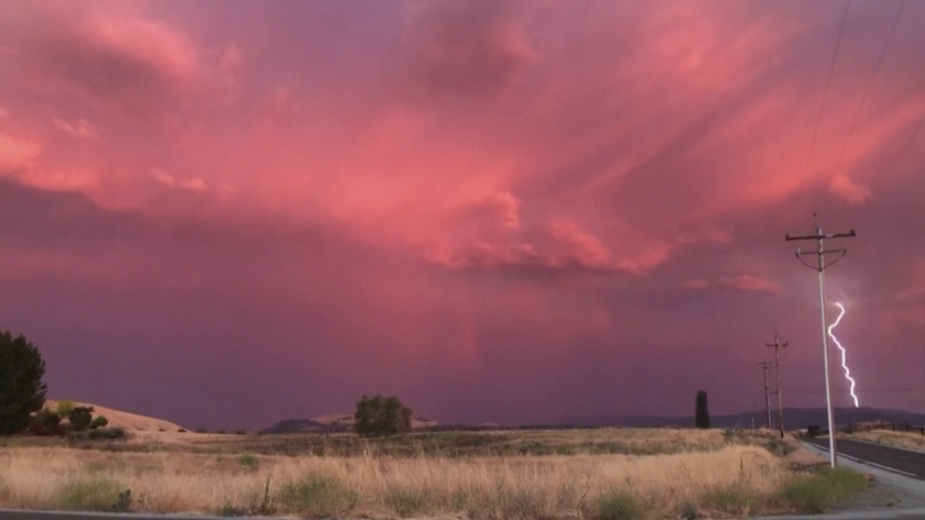 красиво явление гръмотевична буря калифорния видео