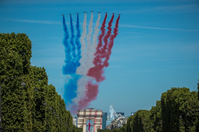 В Париж се състоя традиционният военен парад по повод френския