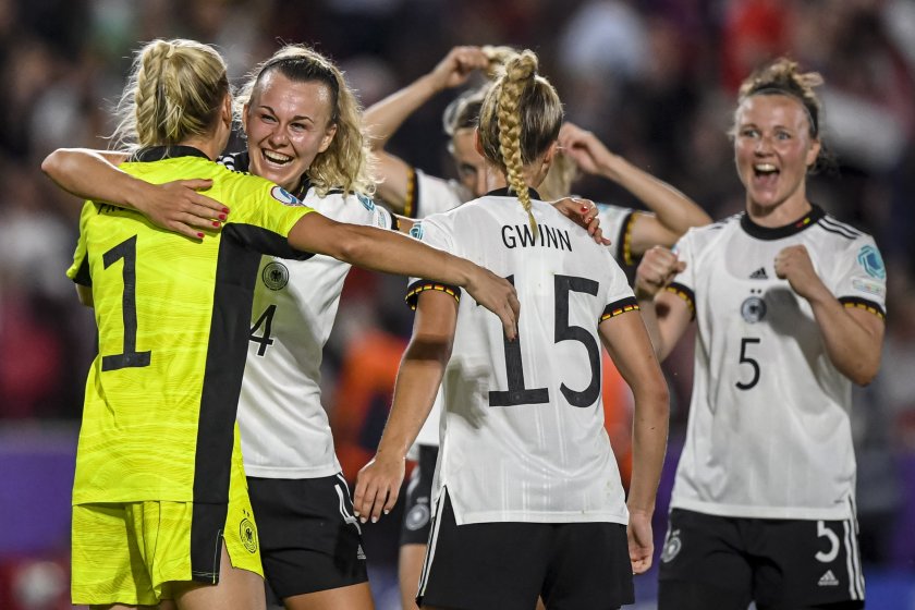 германия класира четвъртфиналите европейското футбол жени