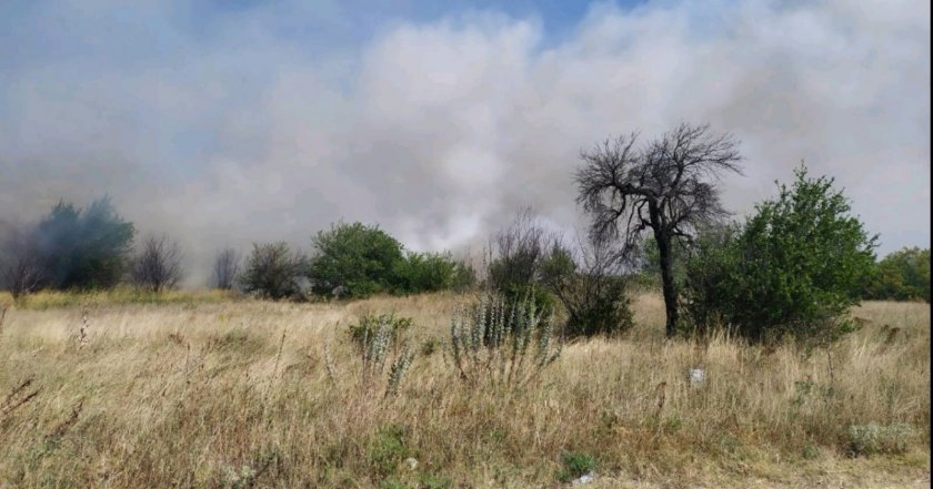 8 екипа огнеборци от районните служби в Карлово, Хисар, Първа,