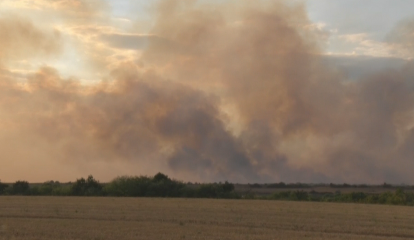 Усложнена е обстановката с пожарите в Хасковско.Бедствено положение и обявено