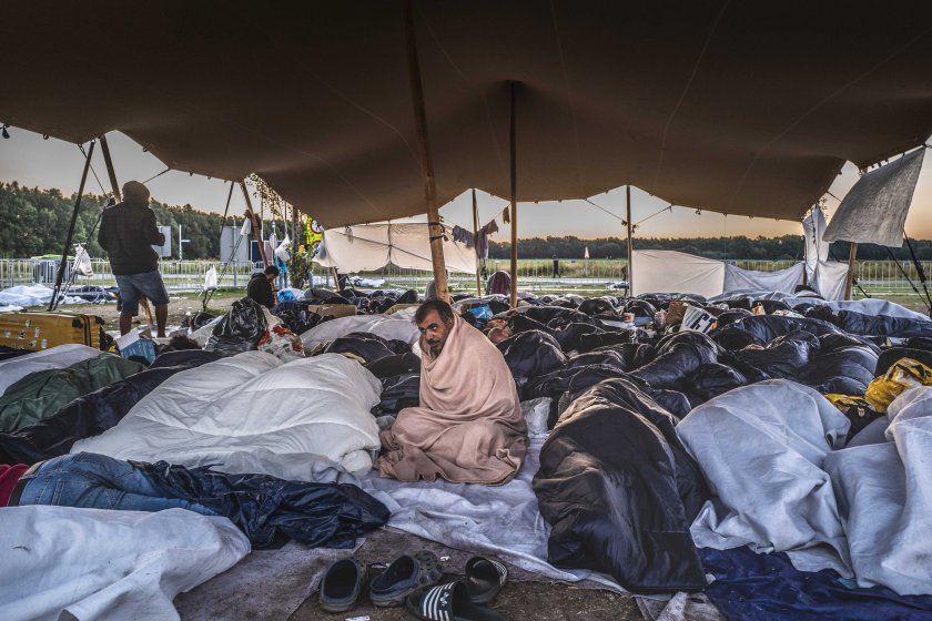 Бежанска криза в Нидерландия. Стотици бежанци бяха принудени да спят