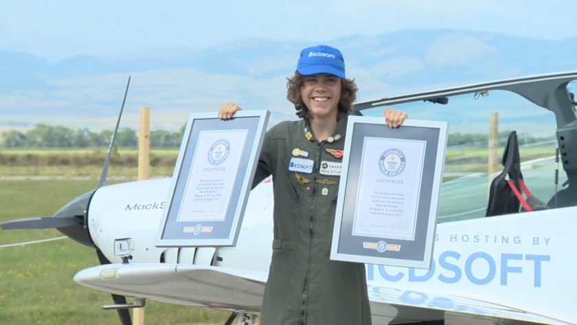 17-годишният Мак Ръдърфорд стана най-младият пилот, обиколил света сам