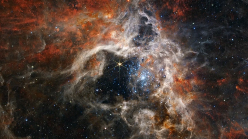 НАСА разпространи кадри на мъглявината Тарантула, заснети от телескопа Джеймс