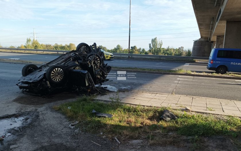 Тежка катастрофа тази сутрин между два автомобила в София на
