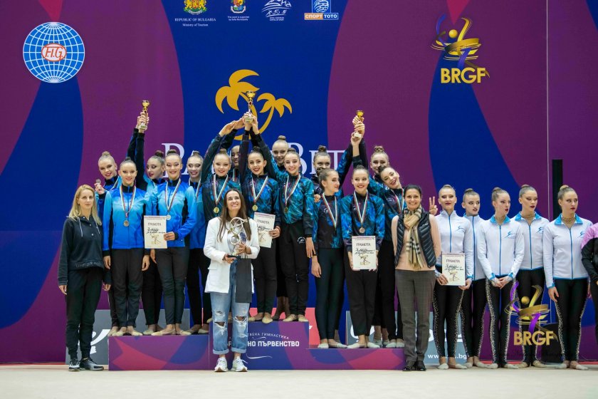 първият отбор левски триадица спечели титлата жените държавното художествена гимнастика ансамбли