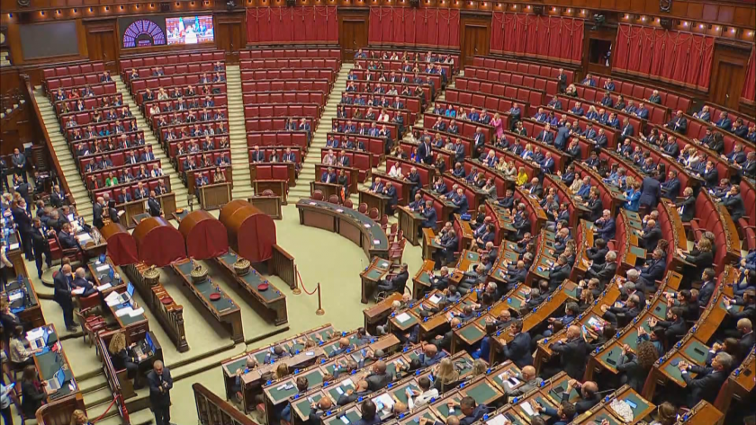 Първо заседание на италианския парламент