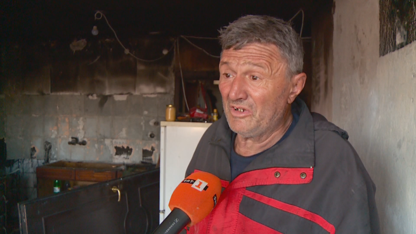 Пожар остави без дом възрастен мъж от Пловдив. Негови съседи