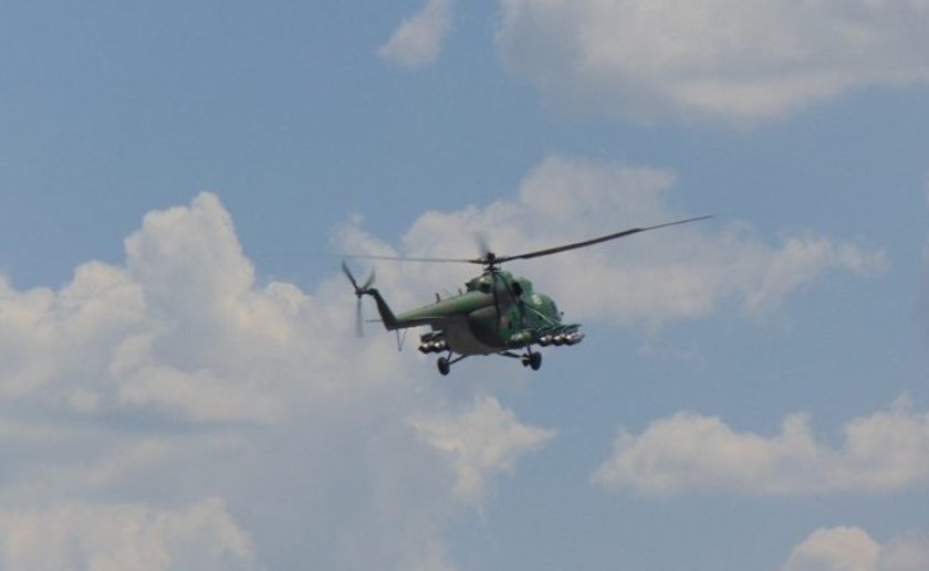 вертолет включи борбата горския пожар родопите
