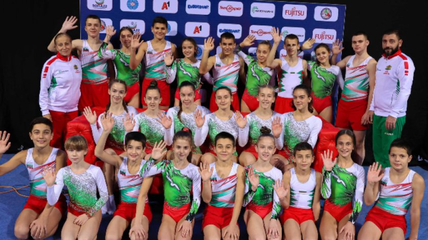 българия състезатели младежкото скокове батут арена софия