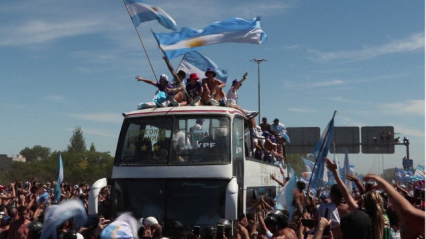 полицията аржентина прекрати преждевременно парада световните шампиони