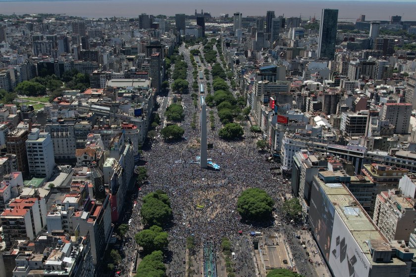 Шампионският парад на Аржентина събра около 4 млн. привърженици на