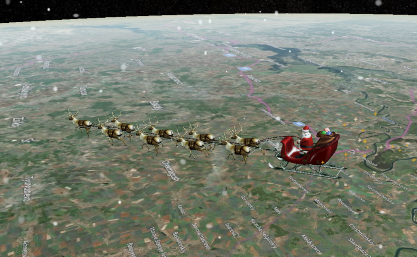 Дядо Коледа потегли от Северния полюс и вече раздава подаръци,