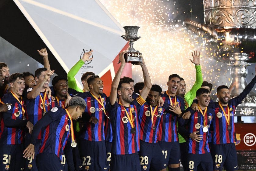Отборът на Барселона спечели Суперкупата на Испания, след като победи с 3:1 Реал Мадрид в Рияд.