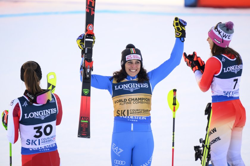 Италианката Федерика Бриньоне спечели титлата в алпийската комбинация на Световното