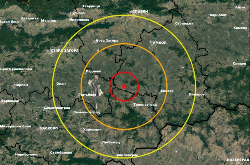 Две леки земетресения са регистрирани в района на Тополовград, сочи
