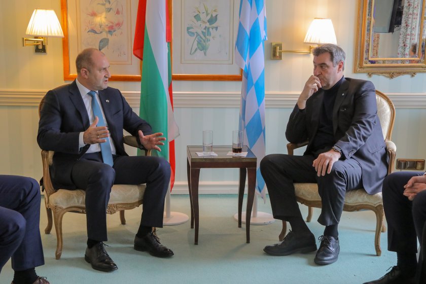 Президентът Румен Радев и баварският премиер Маркус Зьодер обсъдиха икономическото партньорство