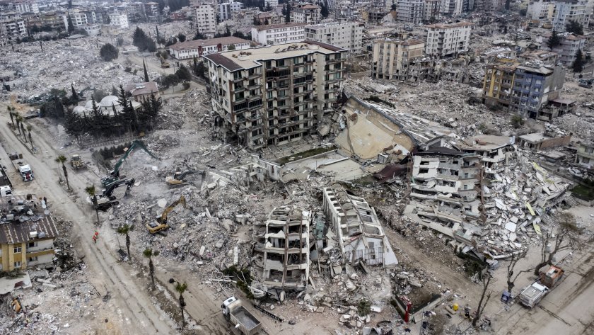 вторични труса вчерашното земетресение турската провинция хатай