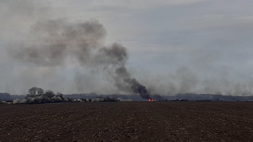 стотици декари пасища изгоряха пожар русенско