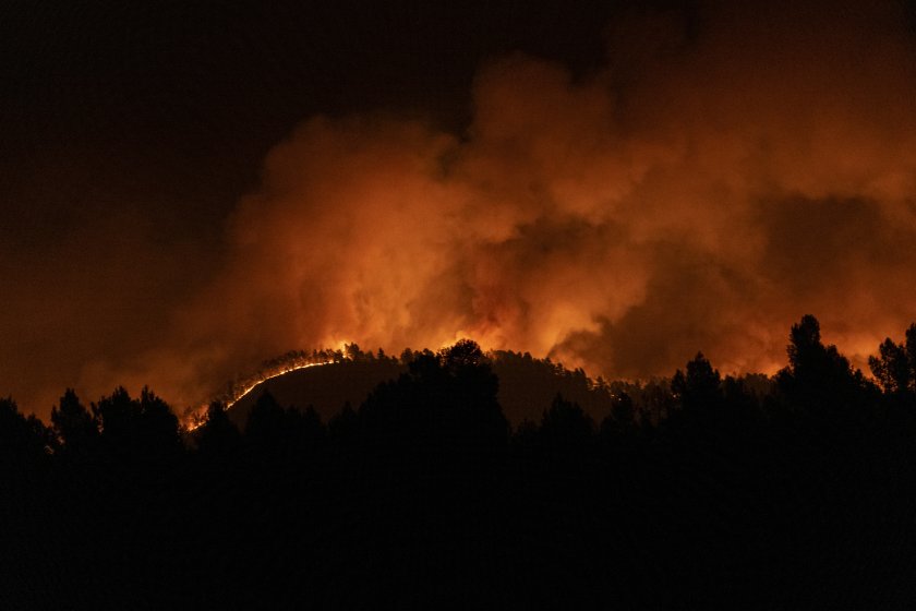 Пожарът в района на Валенсия все още не е овладян
