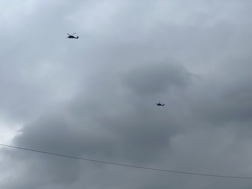 вертолети сащ прелетят българия напът румъния