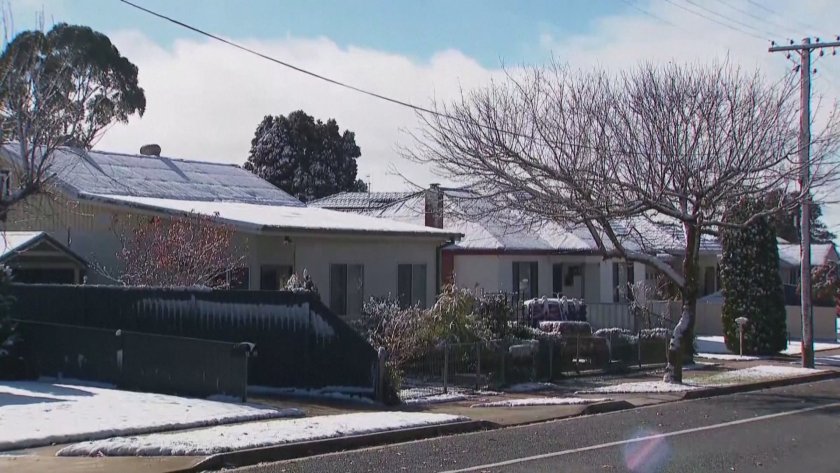сняг австралия изненада местните жители снимки