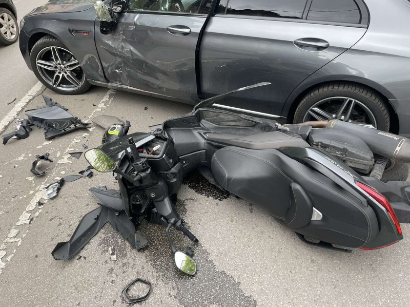 моторист пострада катастрофа столичния бул васил левски