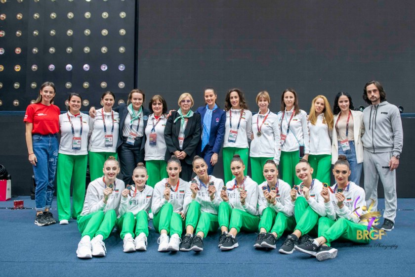 Българският национален отбор по художествена гимнастика приключи европейското първенство в